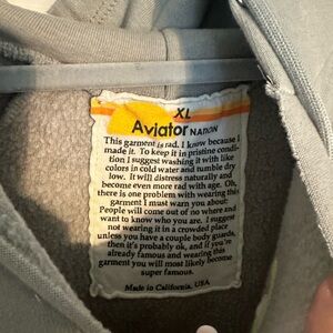 Aviator nation hoodie gently used once or twice light gray and neon size XL
